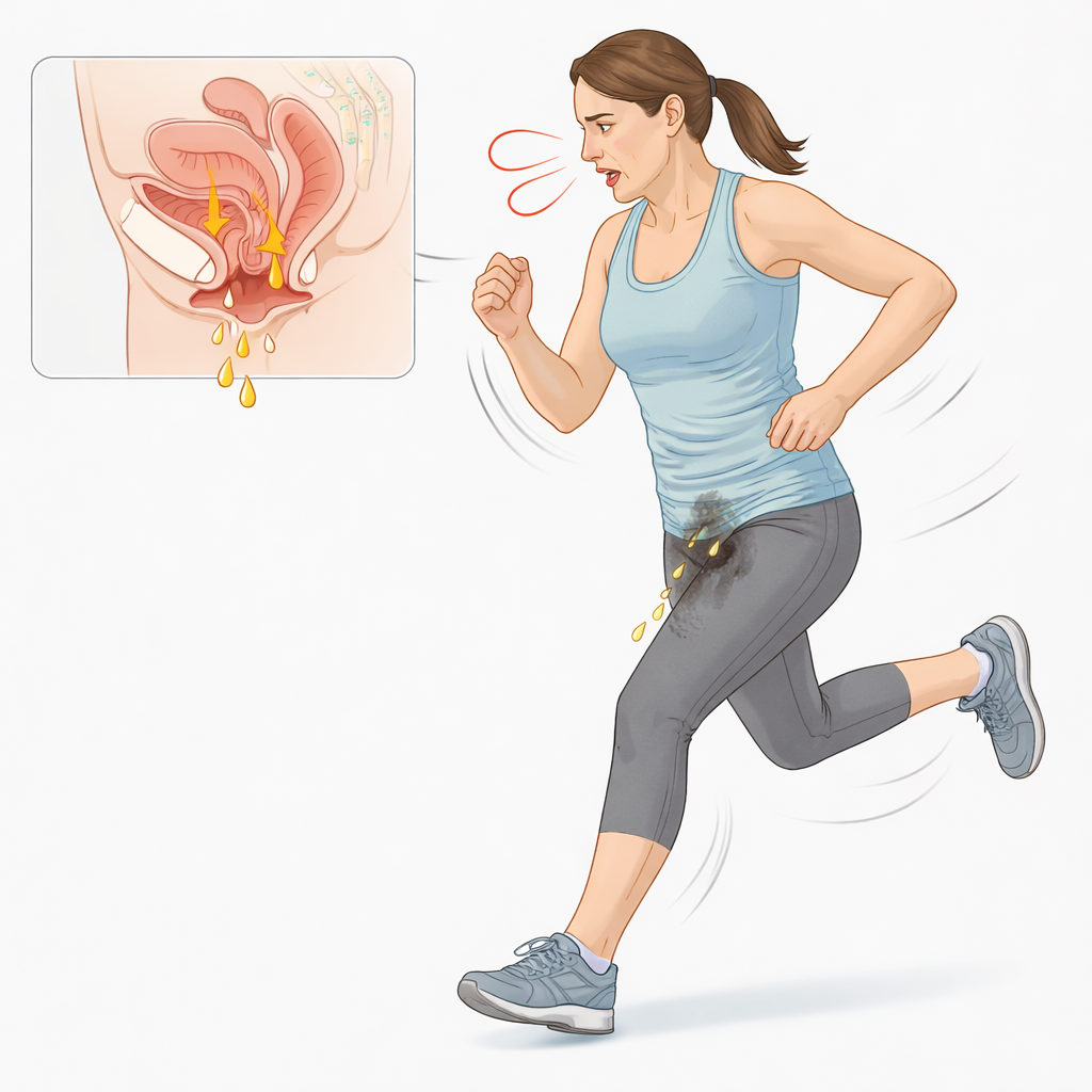 דליפת שתן בזמן פעילות גופנית או ריצה עקב בריחת שתן במאמץ